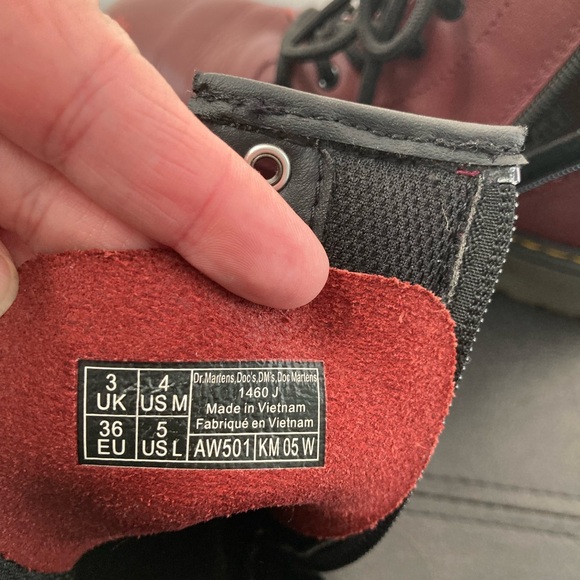 Dr. Martens - burgundy. Youth size. - Picture 3 of 4